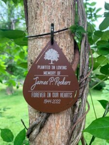 memorial tree plaque